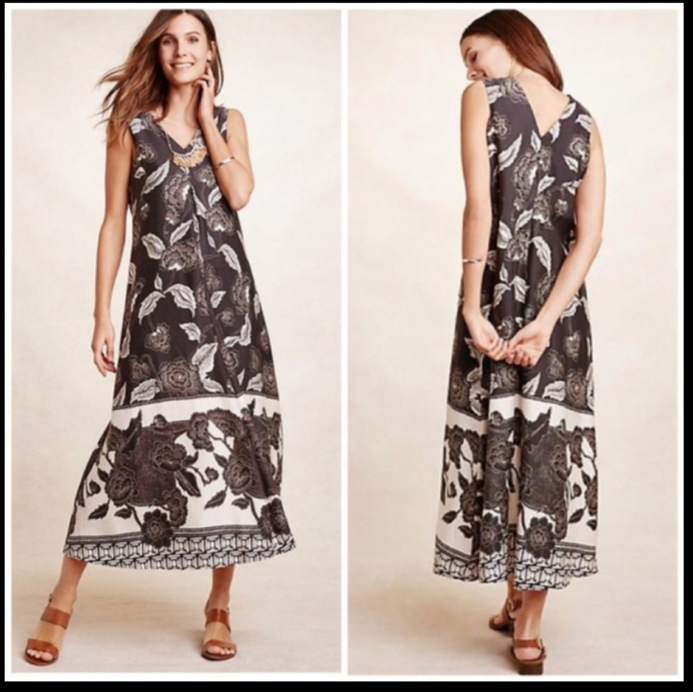 ANTHRO Floreat Soha Maxi Dress Sz S!